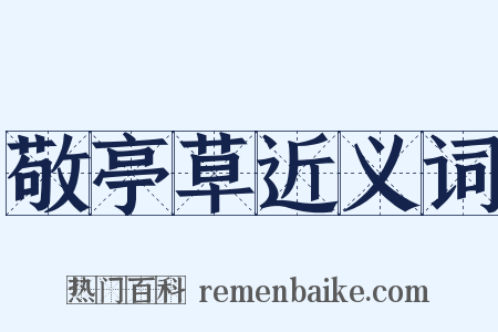 敬亭草近义词是什么意思的图片